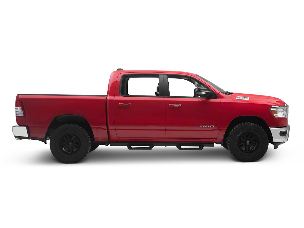 Barricade Canyon Drop Steps; Textured Black (19-25 RAM 1500 Crew Cab)