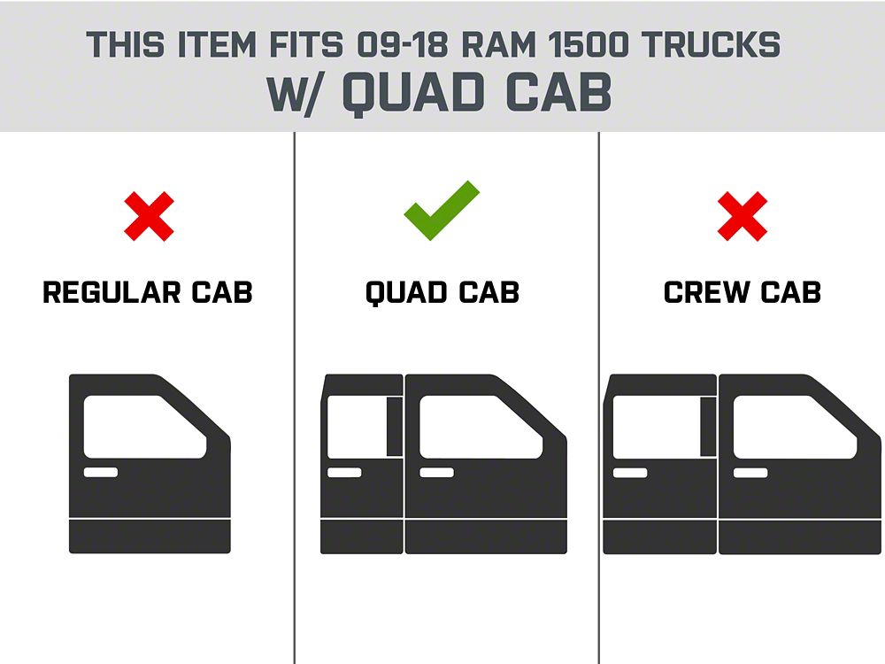 Barricade HD Drop Side Step Bars (09-18 RAM 1500 Quad Cab)