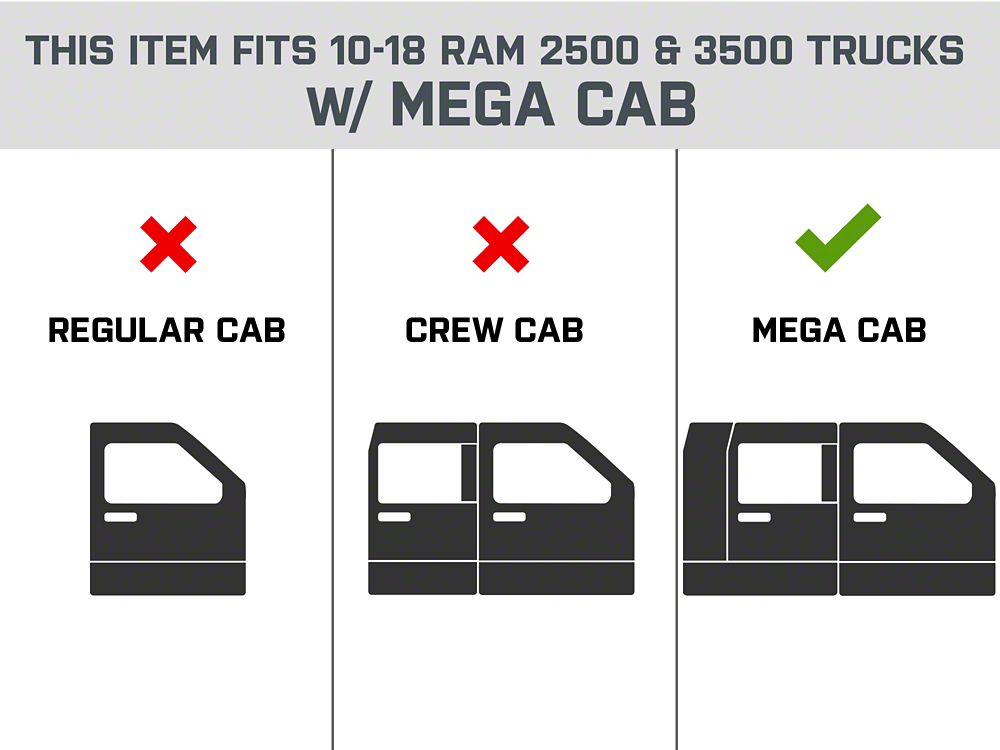 Barricade 3-Inch Side Step Bars; Stainless Steel (10-24 RAM 2500 Mega Cab)