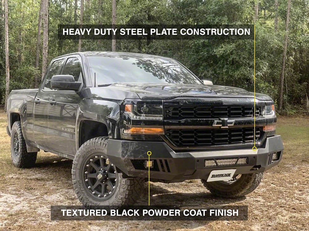 Barricade Extreme HD Front Bumper with LED Fog Lights (16-18 Silverado 1500)