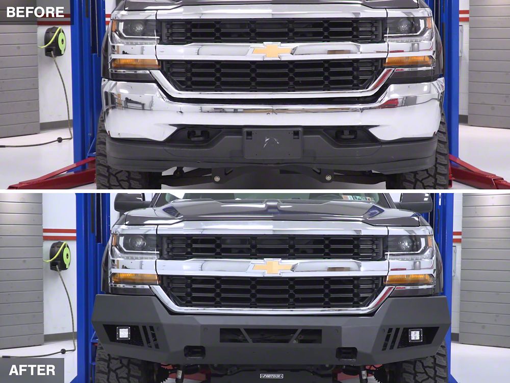 Barricade Extreme HD Front Bumper with LED Fog Lights (16-18 Silverado 1500)