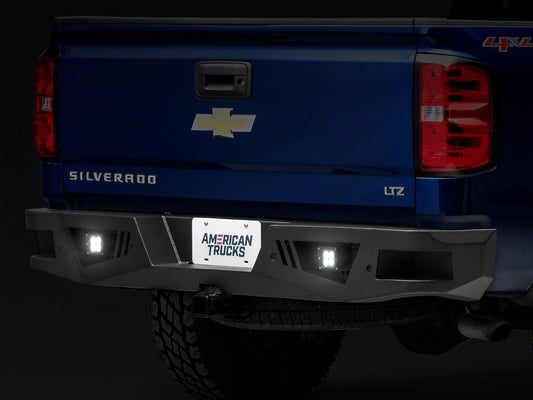 Barricade Extreme HD Rear Bumper with LED Flood Lights (07-18 Silverado 1500)