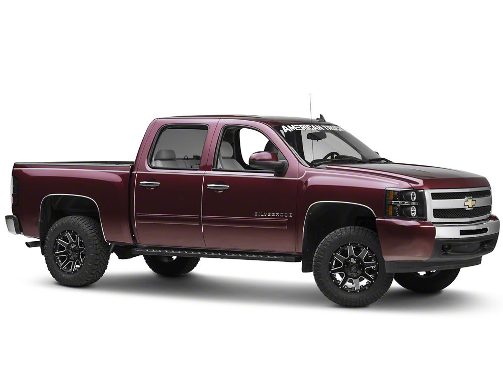 Barricade Rattler Running Boards; Textured Black (07-13 Silverado 1500)