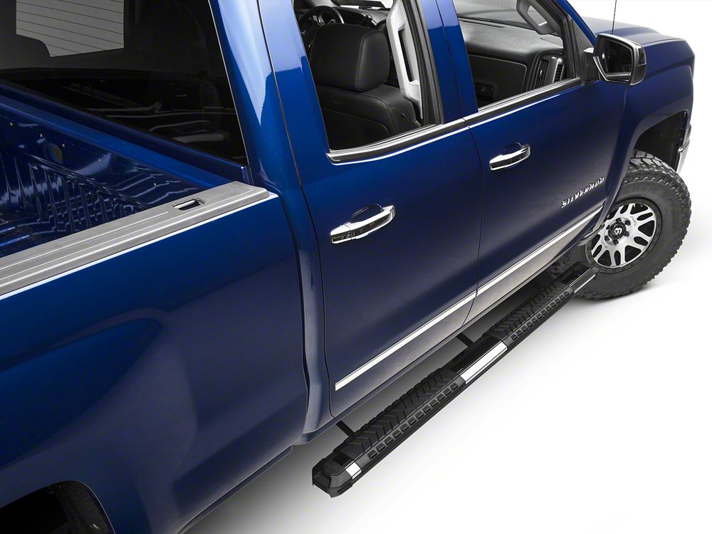Barricade Saber 5-Inch Aluminum Side Step Bars (14-18 Silverado 1500 Double Cab, Crew Cab)