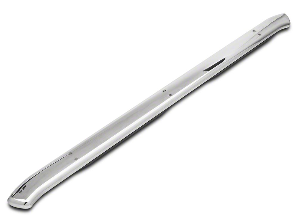 Barricade Pinnacle 4-Inch Oval Bent End Side Step Bars; Rocker Mount; Stainless Steel (14-18 Silverado 1500 Double Cab, Crew Cab)