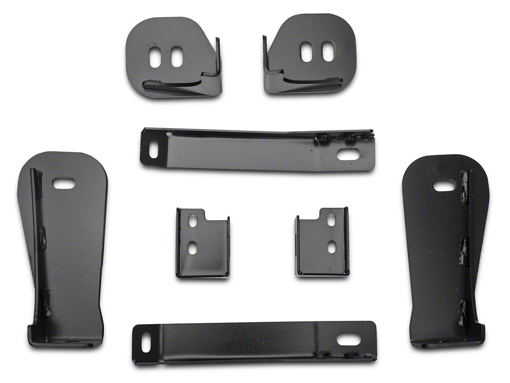 Barricade Pinnacle 4-Inch Oval Bent End Side Step Bars; Rocker Mount; Black (14-18 Silverado 1500 Double Cab, Crew Cab)