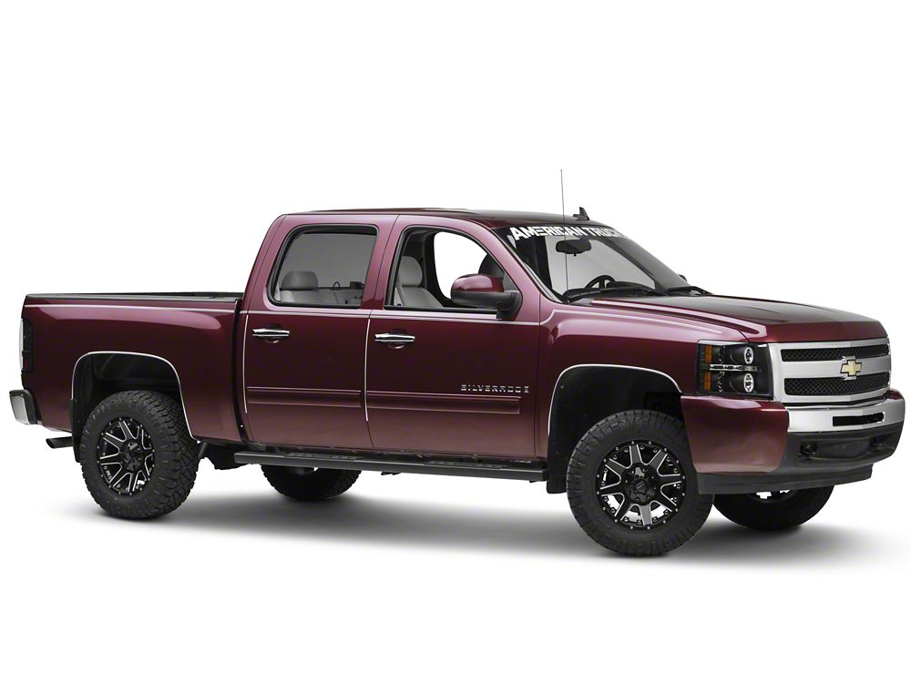 Barricade T4 Side Step Bars; Body Mount; Black (07-13 Silverado 1500 Extended Cab, Crew Cab)