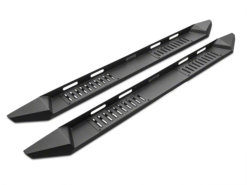 Barricade HD Steel Running Boards; Black (07-13 Silverado 1500 Crew Cab)