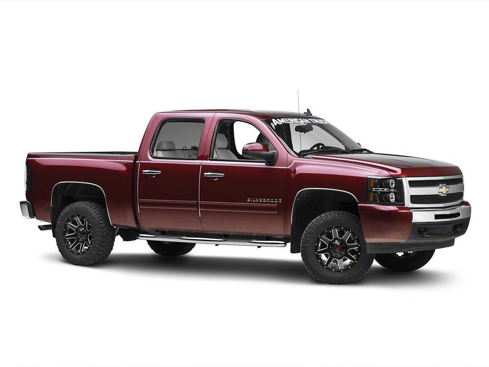 Barricade 3-Inch Side Step Bars; Rocker Mount; Stainless Steel (07-13 Silverado 1500)