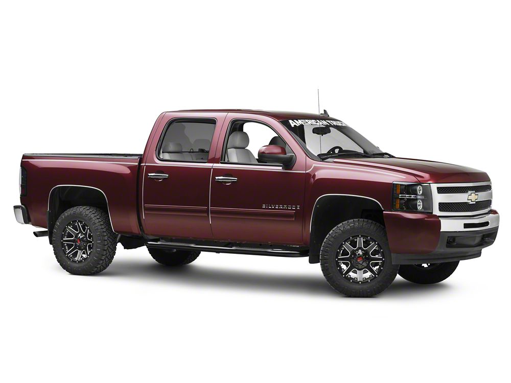 Barricade 3-Inch Side Step Bars; Body Mount; Black (99-13 Silverado 1500)