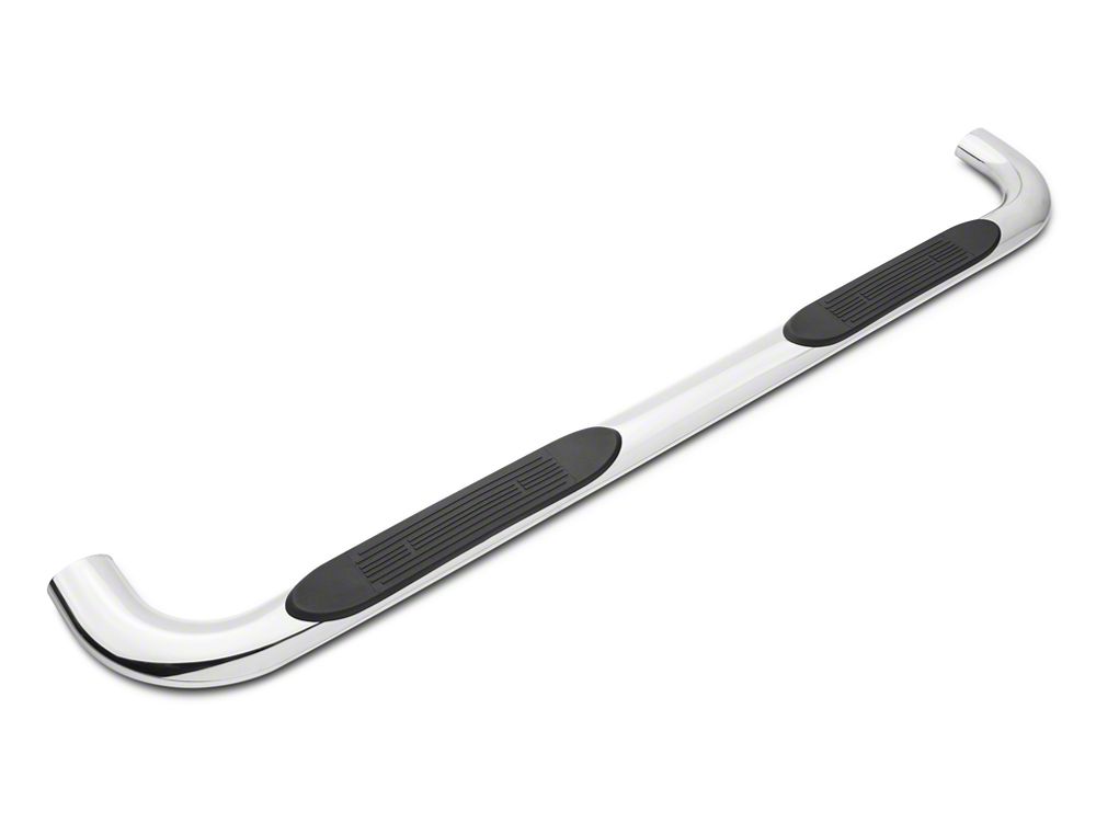 Barricade 4-Inch Oval Bent End Side Step Bars; Body Mount; Stainless Steel (99-13 Silverado 1500)