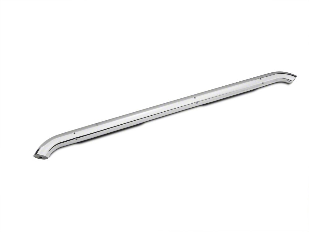 Barricade 4-Inch Oval Bent End Side Step Bars; Rocker Mount; Stainless Steel (07-13 Silverado 1500)