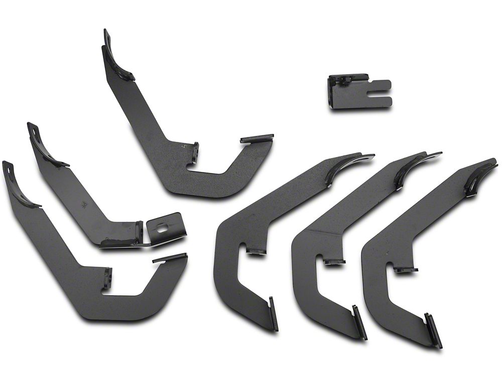 Barricade 4-Inch Oval Bent End Side Step Bars; Rocker Mount; Stainless Steel (14-18 Silverado 1500)