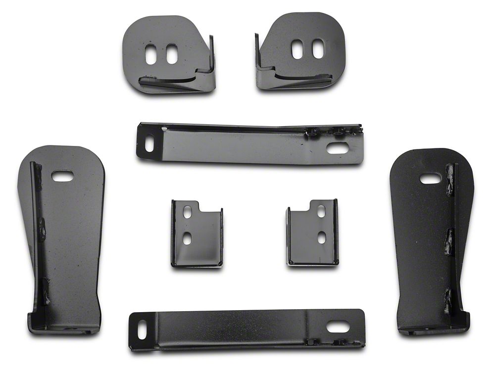 Barricade 4-Inch Oval Bent End Side Step Bars; Body Mount; Black (14-18 Silverado 1500)