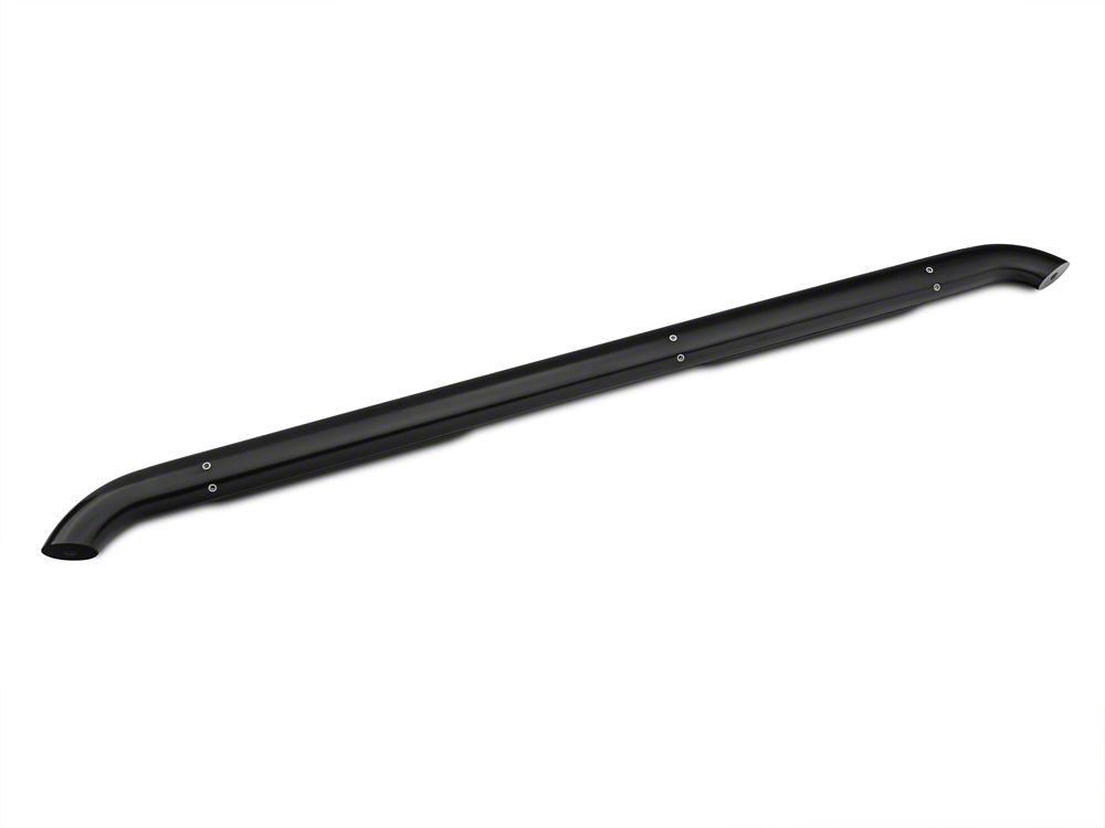Barricade 4-Inch Oval Bent End Side Step Bars; Rocker Mount; Black (07-13 Silverado 1500)