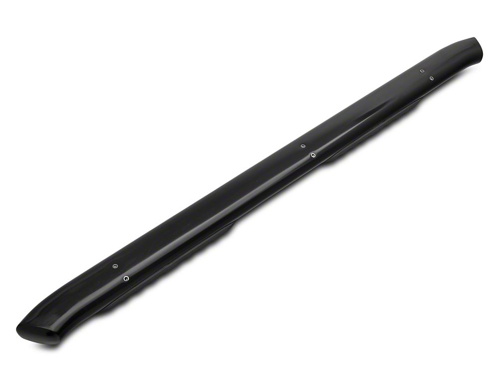 Barricade 5-Inch Oval Bent End Side Step Bars; Rocker Mount; Black (14-18 Silverado 1500)