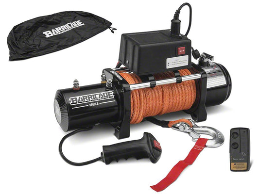 Barricade 9,500 lb. Winch with Synthetic Rope and Wireless Control (Universal; Some Adaptation May Be Required)