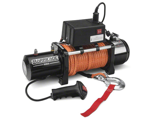 Barricade 9,500 lb. Winch with Synthetic Rope (Universal; Some Adaptation May Be Required)