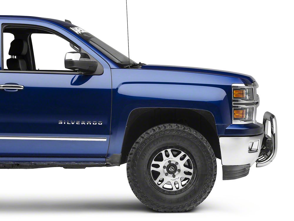 Barricade HD Bull Bar with Skid Plate and 20-Inch LED Dual-Row LED Light Bar; Stainless Steel (07-18 Silverado 1500)