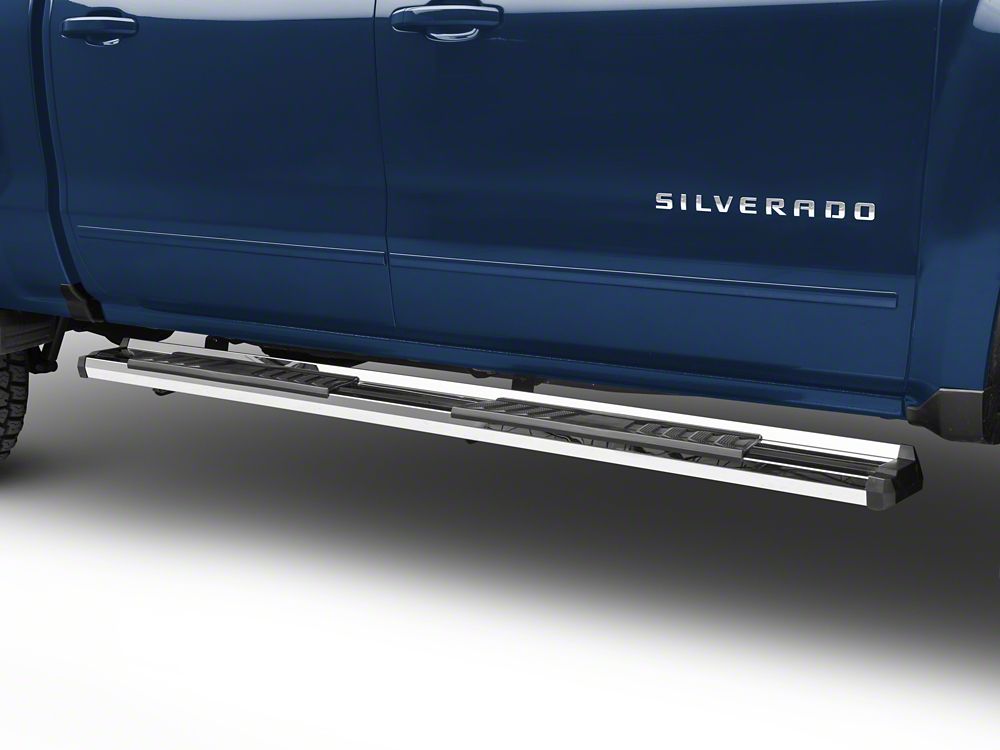 Barricade S6 Running Boards; Stainless Steel (14-18 Silverado 1500 Double Cab, Crew Cab)