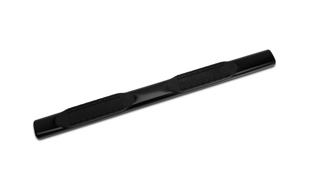 Barricade 6-Inch Oval Straight End Side Step Bars; Black (99-06 Silverado 1500)