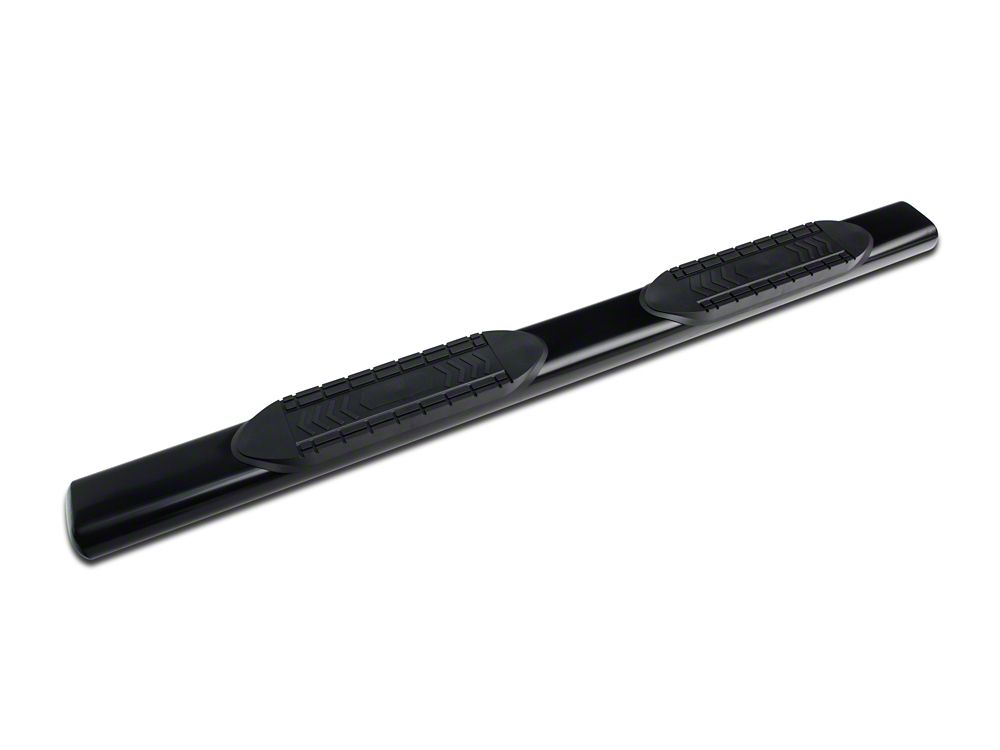 Barricade 6-Inch Oval Straight End Side Step Bars; Black (07-13 Silverado 1500)