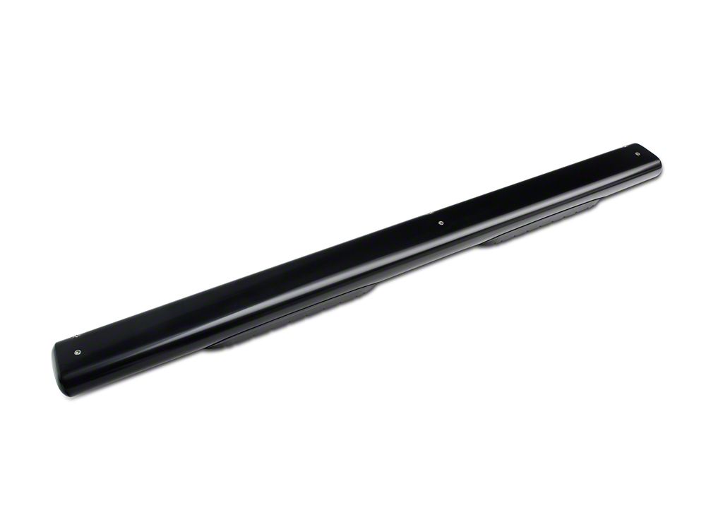 Barricade 6-Inch Oval Straight End Side Step Bars; Black (07-13 Silverado 1500)