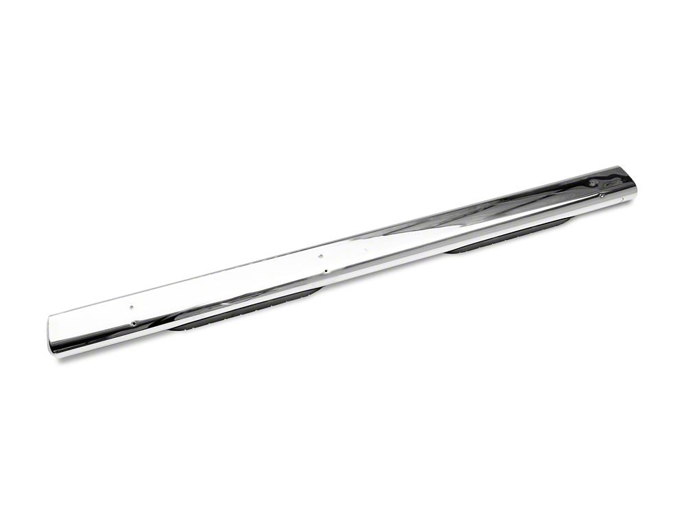 Barricade 6-Inch Oval Straight End Running Boards; Stainless Steel (07-13 Silverado 1500)