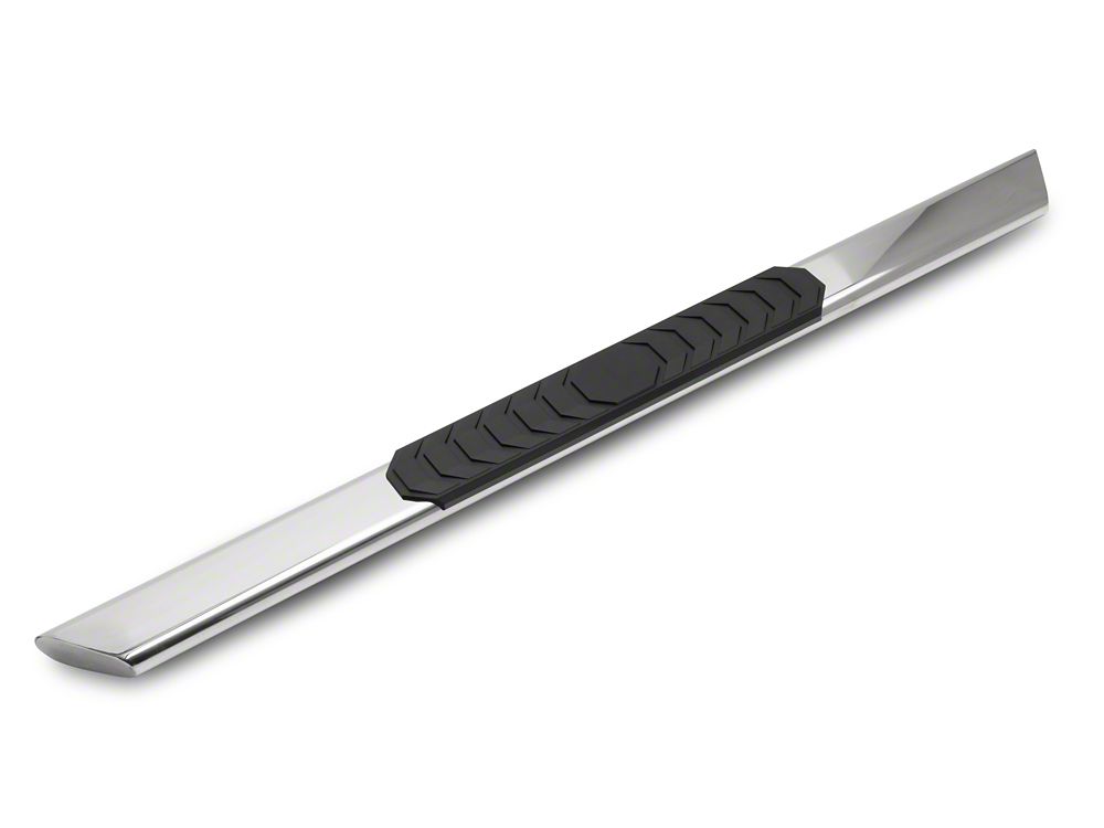 Barricade 4-Inch Flat Oval Running Boards; Stainless Steel (99-06 Sierra 1500 Regular Cab)