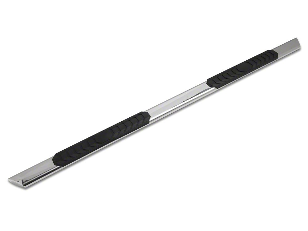 Barricade 4-Inch Flat Oval Running Boards; Stainless Steel (04-06 Silverado 1500 Crew Cab)