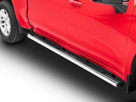 Barricade T4 Side Step Bars; Stainless Steel (19-25 Silverado 1500 Crew Cab)
