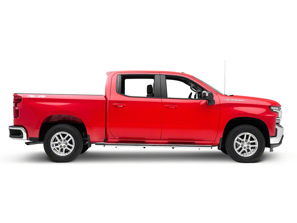 Barricade T4 Side Step Bars; Stainless Steel (19-25 Silverado 1500 Crew Cab)