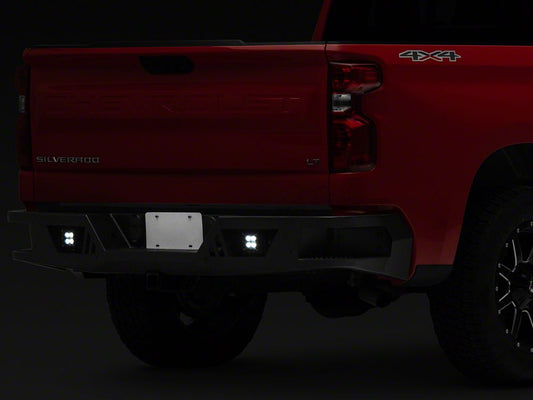 Barricade HD Rear Bumper with LED Fog Lights (19-25 Silverado 1500)