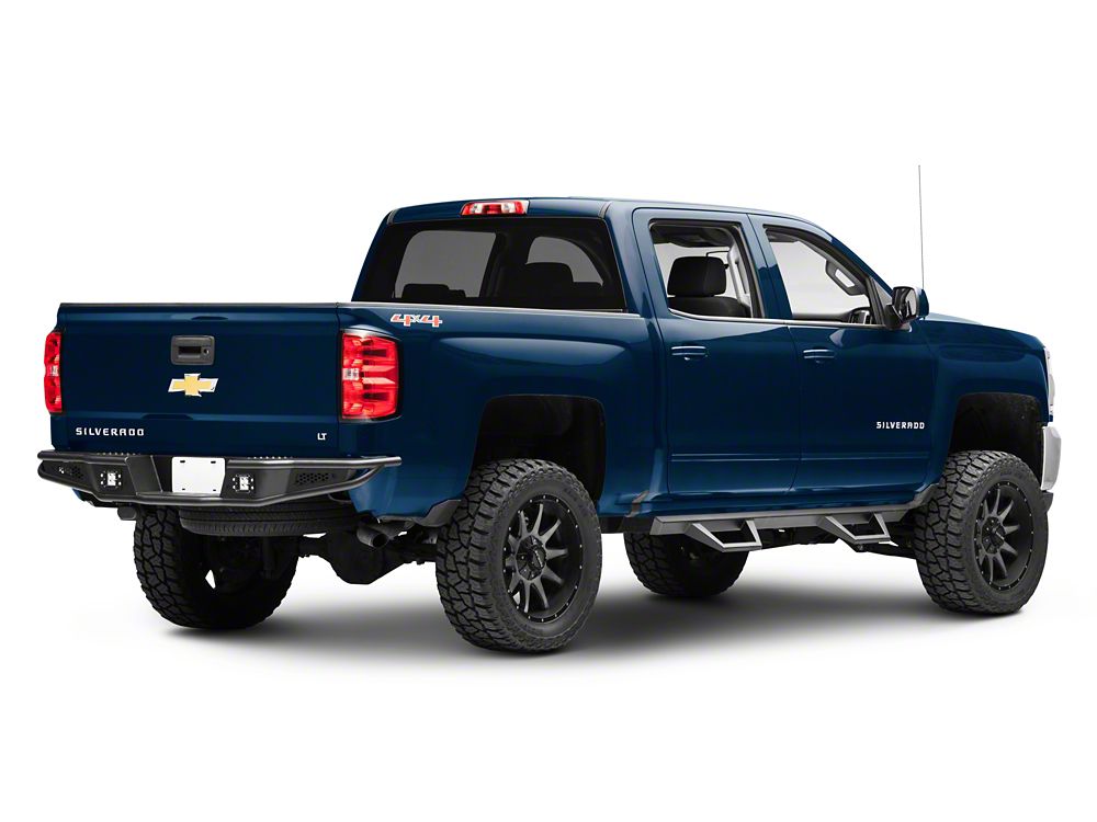 Barricade Pre-Runner Rear Bumper with LED Fog Lights (07-18 Silverado 1500)