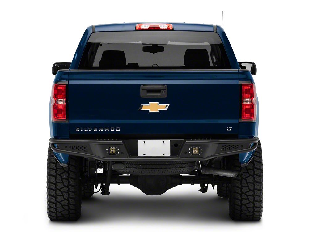 Barricade Pre-Runner Rear Bumper with LED Fog Lights (07-18 Silverado 1500)