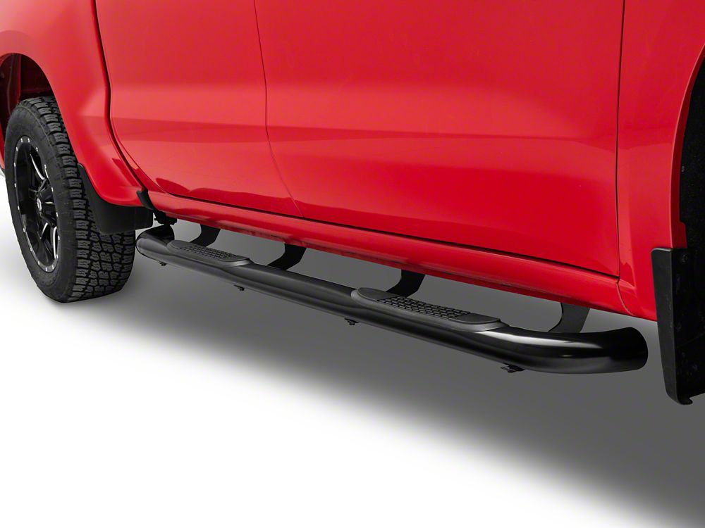 Barricade 3-Inch Side Step Bars; Black (19-25 Silverado 1500 Crew Cab)