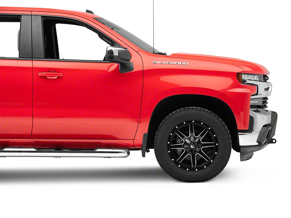 Barricade HD Stubby Front Bumper with Winch Mount and 20-Inch Single Row LED Light Bar (19-21 Silverado 1500, Excluding Diesel)