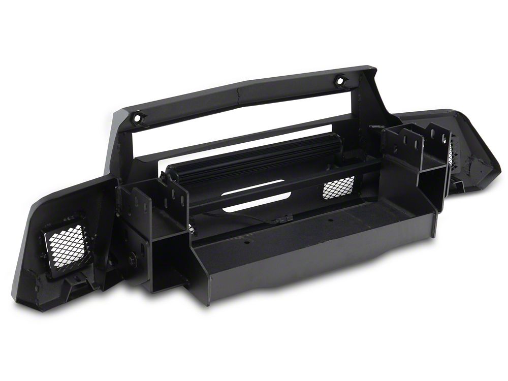 Barricade HD Stubby Front Bumper with Winch Mount and 20-Inch Single Row LED Light Bar (22-25 Silverado 1500, Excluding ZR2)