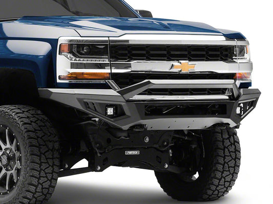 Barricade HD Off-Road Front Bumper with LED Fog Lights, Skid Plate and Over-Rider Hoop (16-18 Silverado 1500)