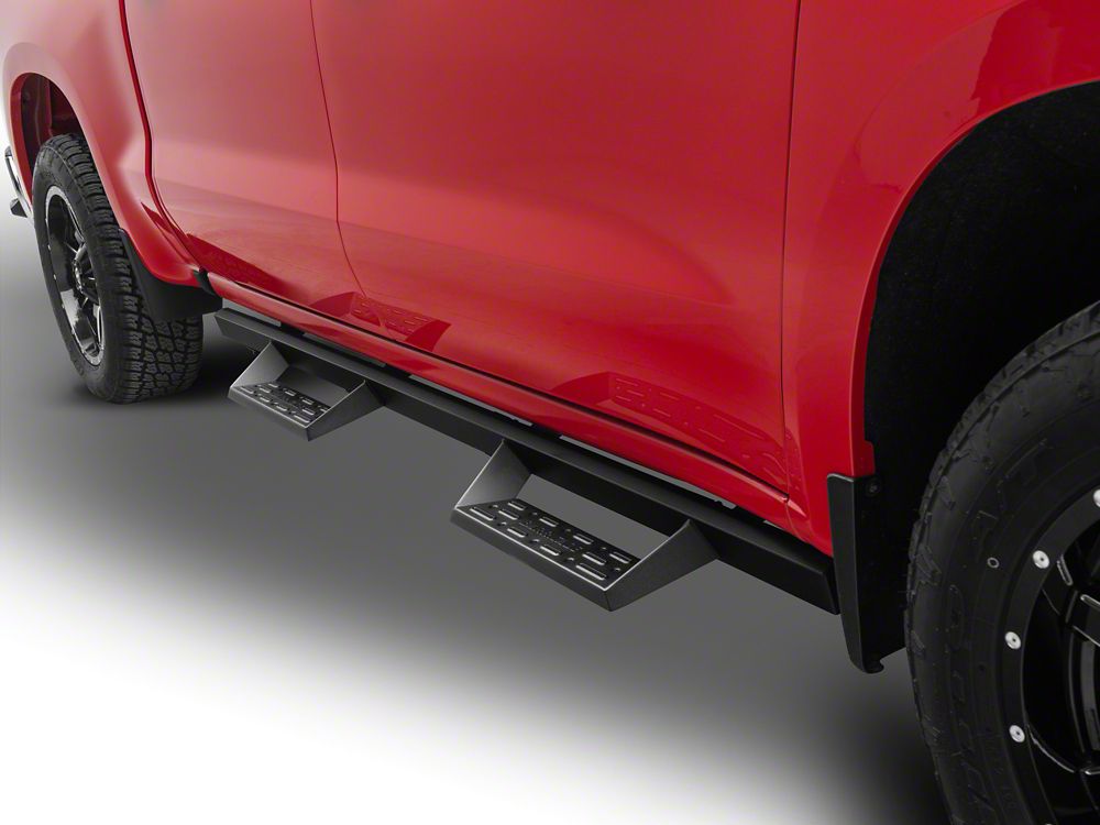 Barricade Canyon Drop Steps; Textured Black (19-25 Silverado 1500 Crew Cab)