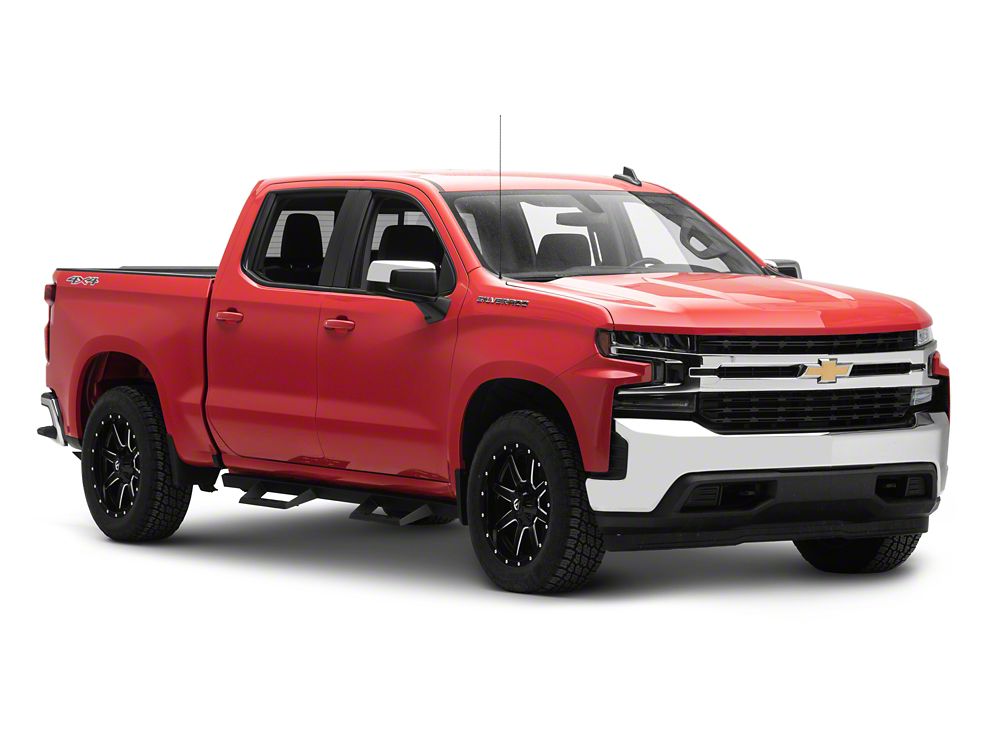Barricade Canyon Drop Steps; Textured Black (19-25 Silverado 1500 Crew Cab)