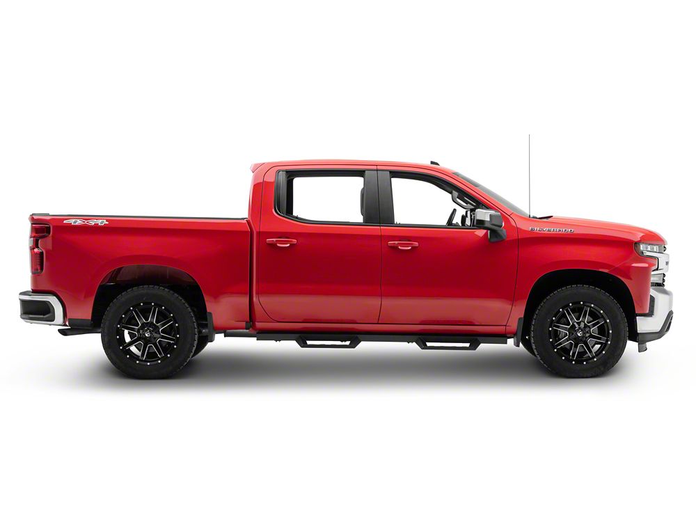Barricade Canyon Drop Steps; Textured Black (19-25 Silverado 1500 Crew Cab)