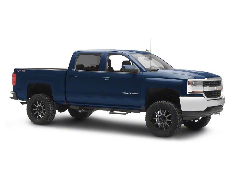Barricade Canyon Drop Steps; Textured Black (07-18 Silverado 1500 Crew Cab)