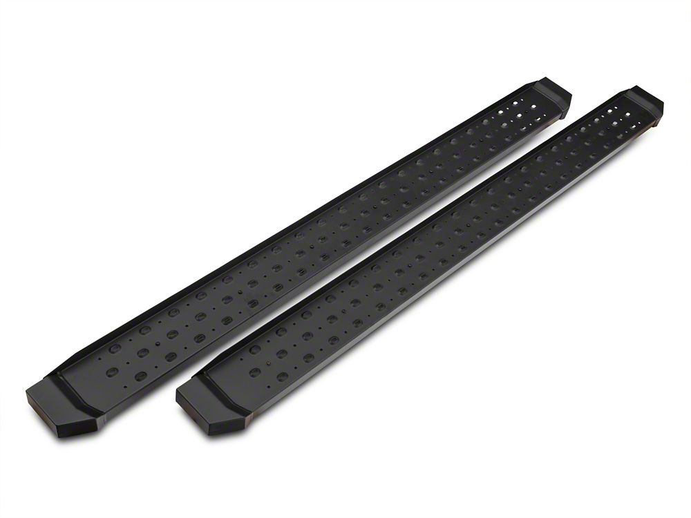 Barricade Rattler Running Boards; Textured Black (07-13 Sierra 1500)