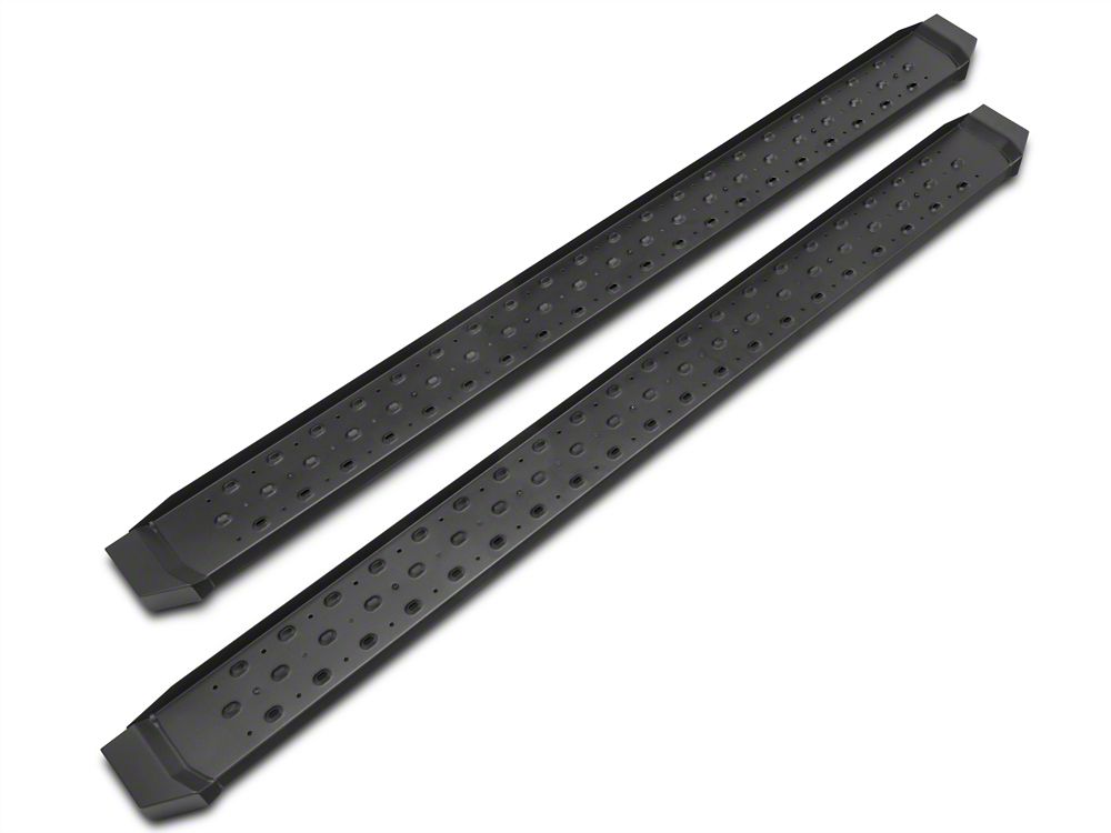 Barricade Rattler Running Boards; Textured Black (14-18 Sierra 1500)