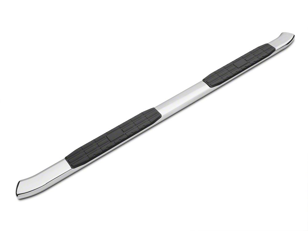 Barricade Pinnacle 4-Inch Oval Bent End Side Step Bars; Rocker Mount; Stainless Steel (07-13 Sierra 1500 Extended Cab, Crew Cab)