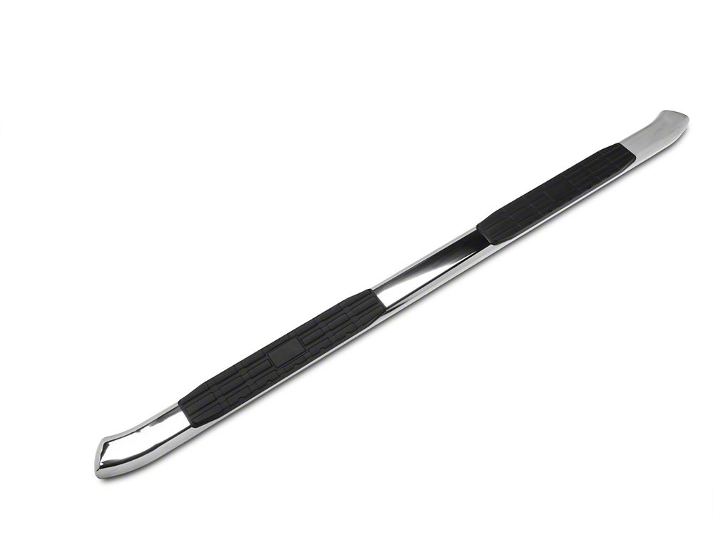 Barricade Pinnacle 4-Inch Oval Bent End Side Step Bars; Rocker Mount; Stainless Steel (14-18 Sierra 1500 Double Cab, Crew Cab)
