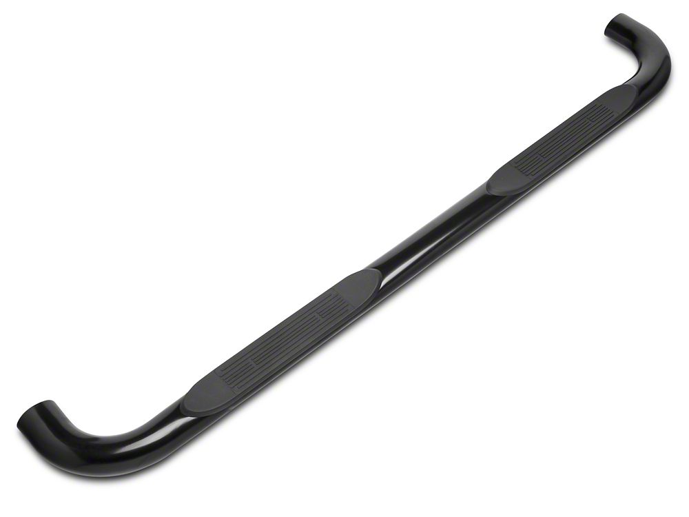 Barricade 4-Inch Oval Bent End Side Step Bars; Body Mount; Black (14-18 Sierra 1500)
