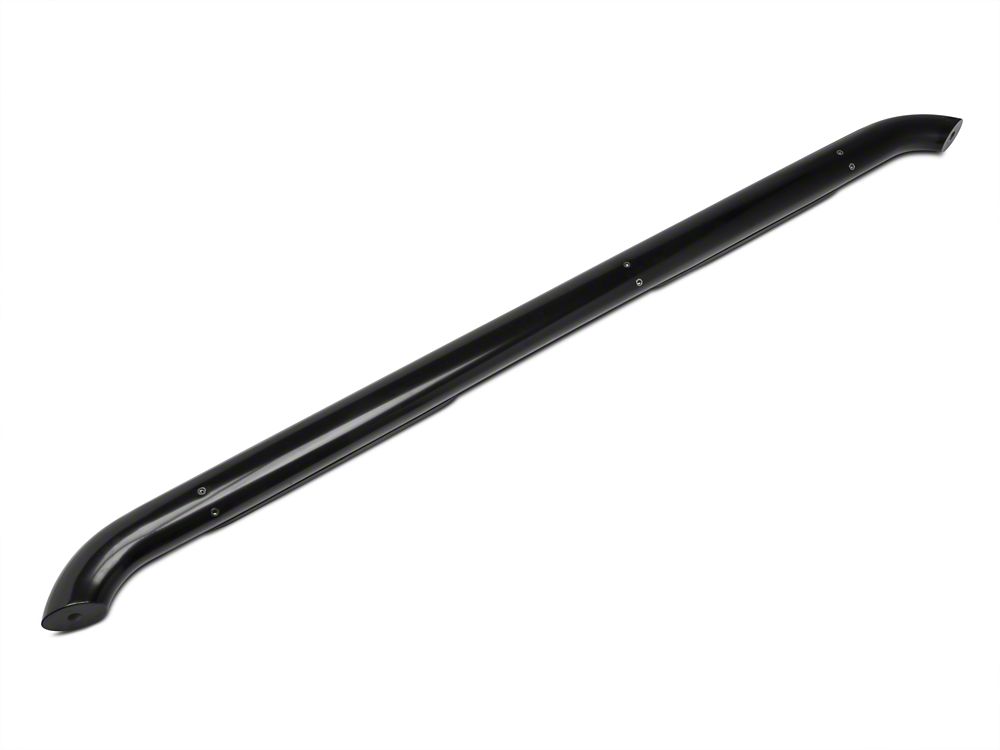 Barricade 4-Inch Oval Bent End Side Step Bars; Rocker Mount; Black (14-18 Sierra 1500)