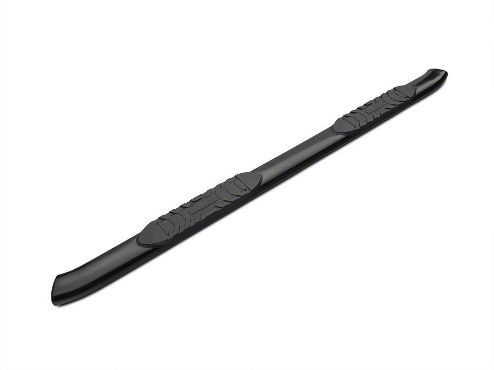 Barricade 5-Inch Oval Bent End Side Step Bars; Body Mount; Black (99-13 Sierra 1500)
